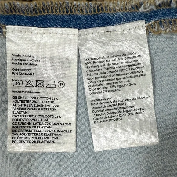 H&M Divided Light Blue Denim Bandeau Top SKU1279 - Picture 9 of 11